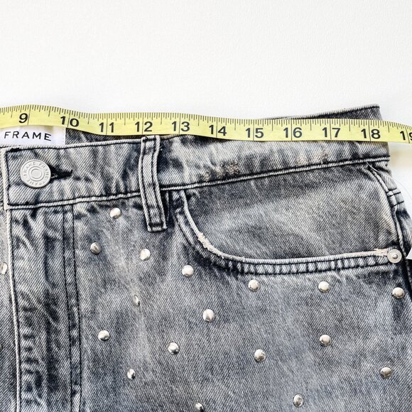 FRAME Le Jane Crop Studded Straight Leg Jeans Subculture Size 32 NEW NWT - Picture 10 of 14